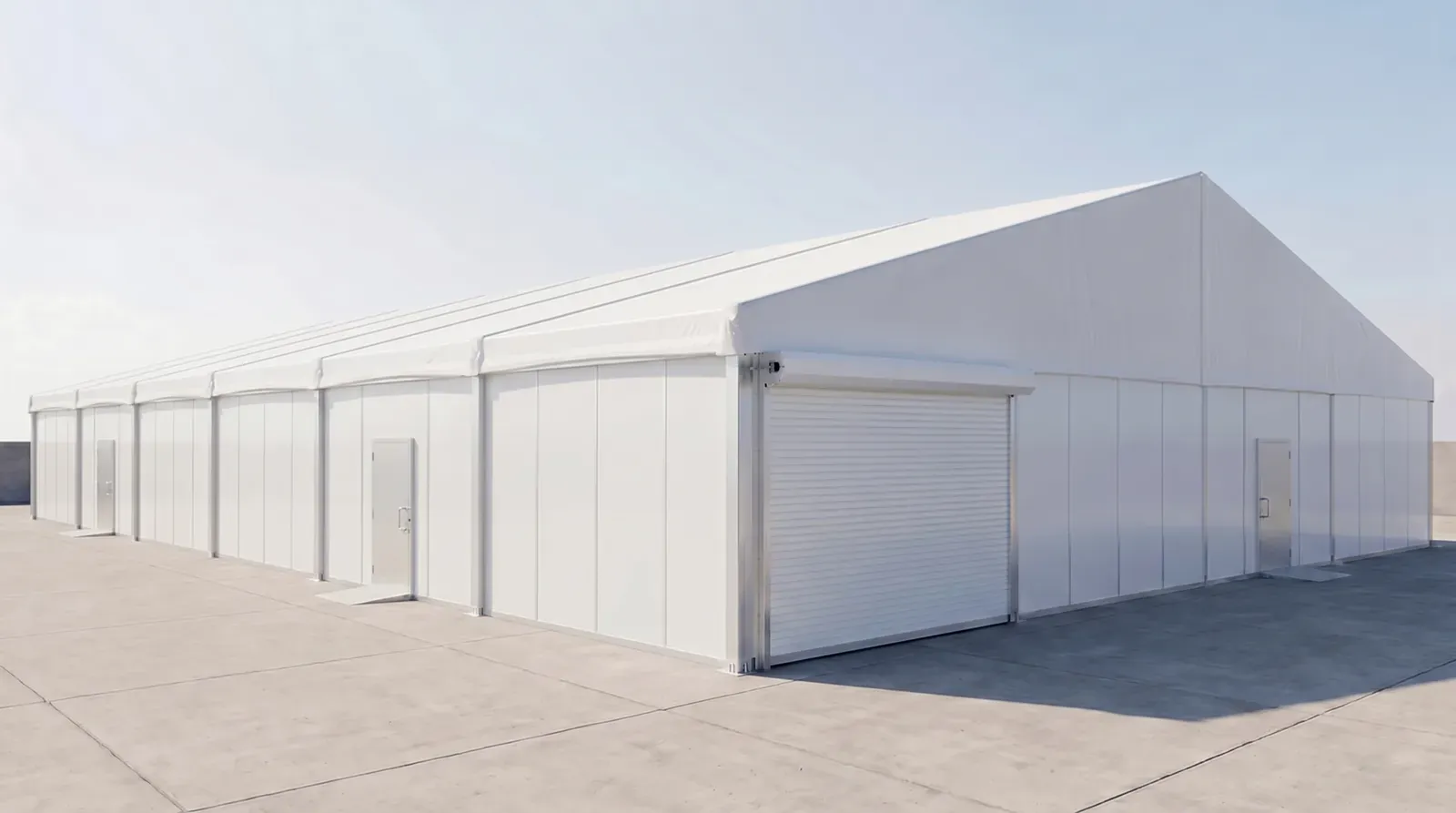 Clear-span temporary structure